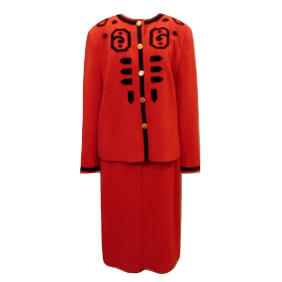 Vintage Louis Feraud Wool Skirt Suit